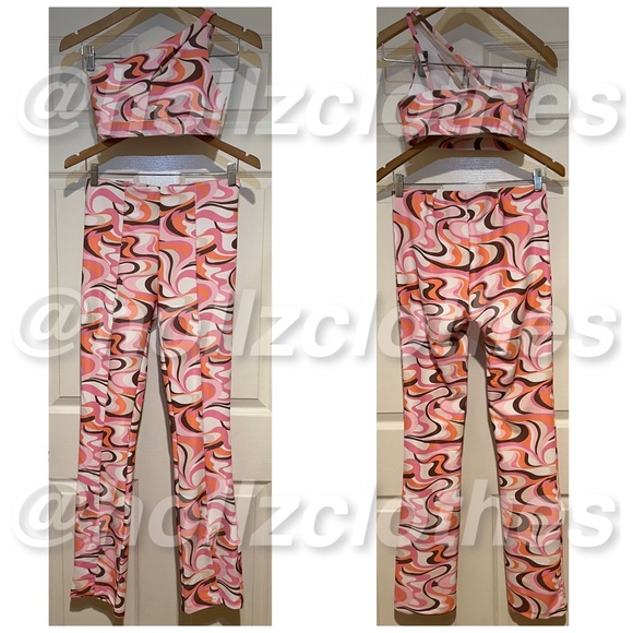 NWOT FP Movement x Onzie Pink Retro Print Mini Bell SET - Picture 14 of 14